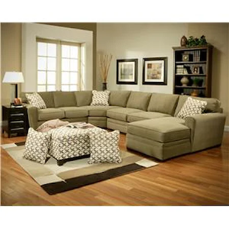 4 Piece Sectional with Upholstered Base